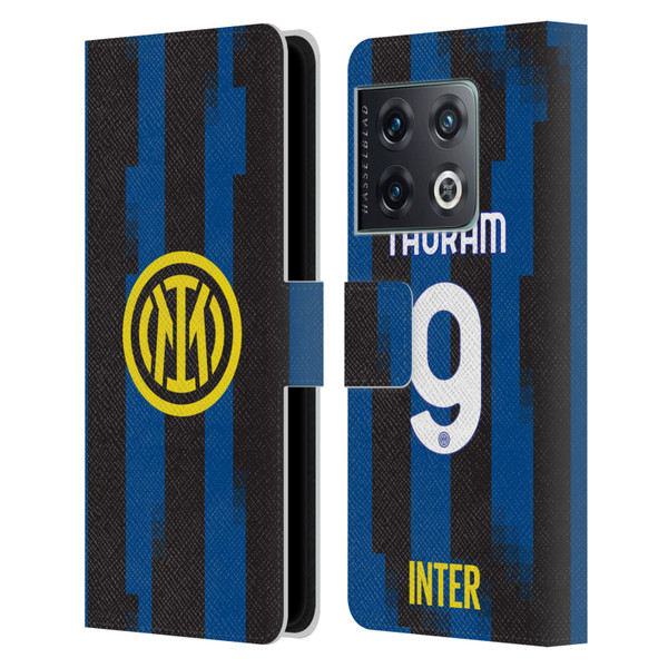 Fc Internazionale Milano 2023/24 Players Home Kit Marcus Thuram Leather Book Wallet Case Cover For OnePlus 10 Pro