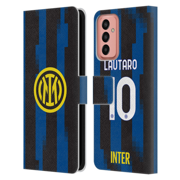 Fc Internazionale Milano 2023/24 Players Home Kit Lautaro Martínez Leather Book Wallet Case Cover For Samsung Galaxy M13 (2022)