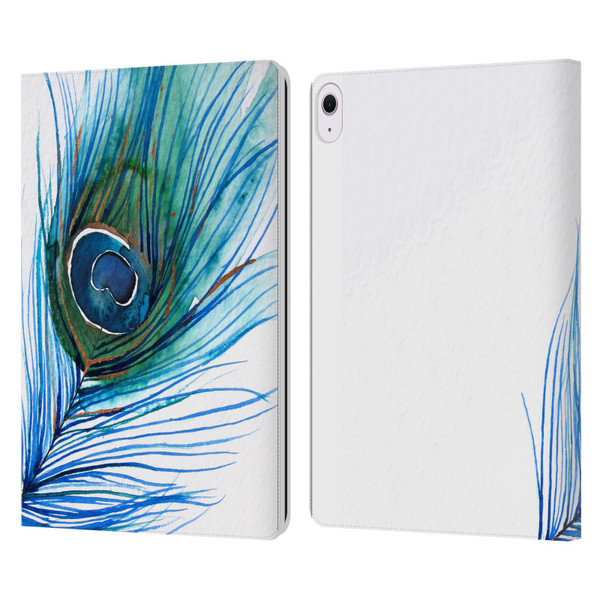 Mai Autumn Feathers Peacock Leather Book Wallet Case Cover For Apple iPad Air 13 2024