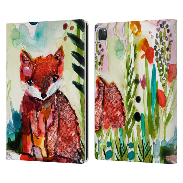 Wyanne Animals Baby Fox In The Garden Leather Book Wallet Case Cover For Apple iPad Pro 13 M4 2024