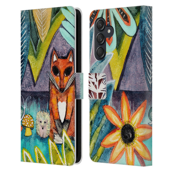 Wyanne Animals 2 Fox Leather Book Wallet Case Cover For Samsung Galaxy M55 5G