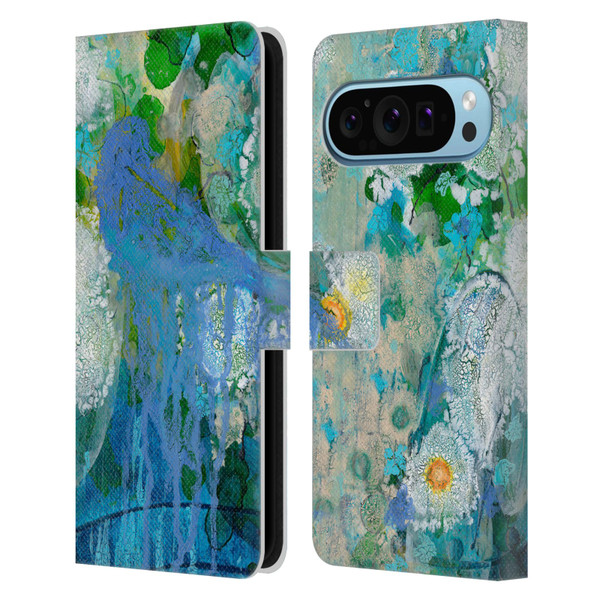 Wyanne Birds Bluebird Reflections Leather Book Wallet Case Cover For Google Pixel 9 / Pixel 9 Pro