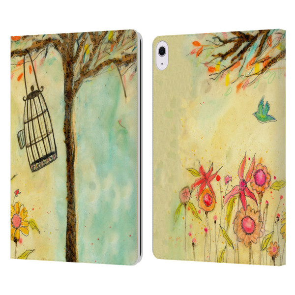 Wyanne Birds Free To Be Leather Book Wallet Case Cover For Apple iPad Air 13 2024