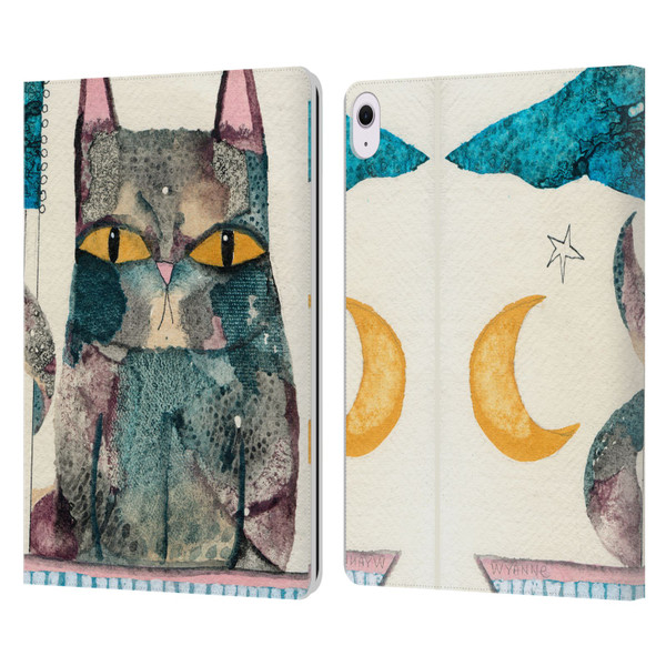 Wyanne Cat By The Light Of The Moon Leather Book Wallet Case Cover For Apple iPad Air 13 2024