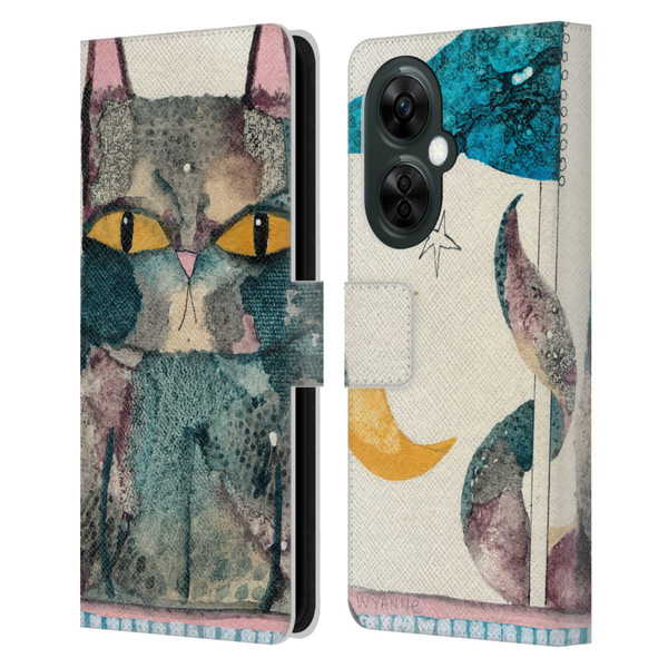 Wyanne Cat By The Light Of The Moon Leather Book Wallet Case Cover For OnePlus Nord CE 3 Lite 5G