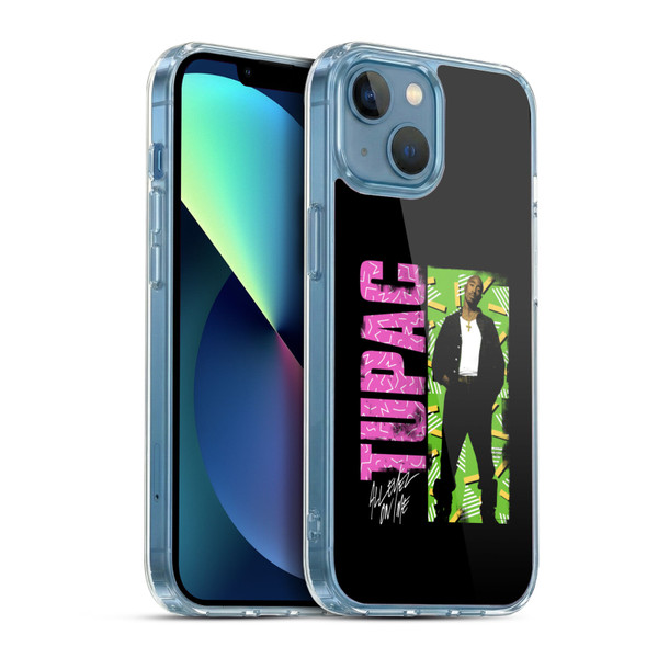 Tupac Shakur Key Art Distressed Look Soft Gel Case for Apple iPhone 13 Mini