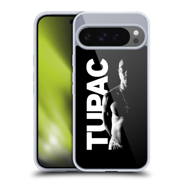 Tupac Shakur Key Art Black And White Soft Gel Case for Google Pixel 9 Pro XL