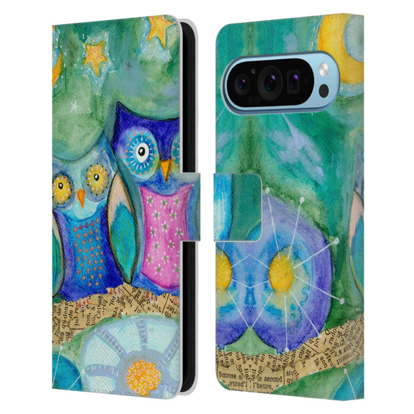 Wyanne Owl Wishing The Night Away Leather Book Wallet Case Cover For Google Pixel 9 / Pixel 9 Pro