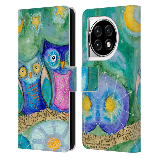 Wyanne Owl Wishing The Night Away Leather Book Wallet Case Cover For OPPO OnePlus Ace 3 5G