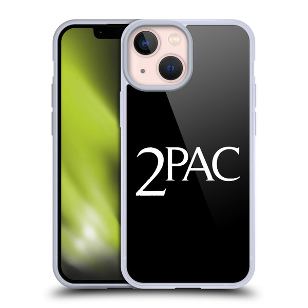 Tupac Shakur Logos Serif Soft Gel Case for Apple iPhone 13 Mini