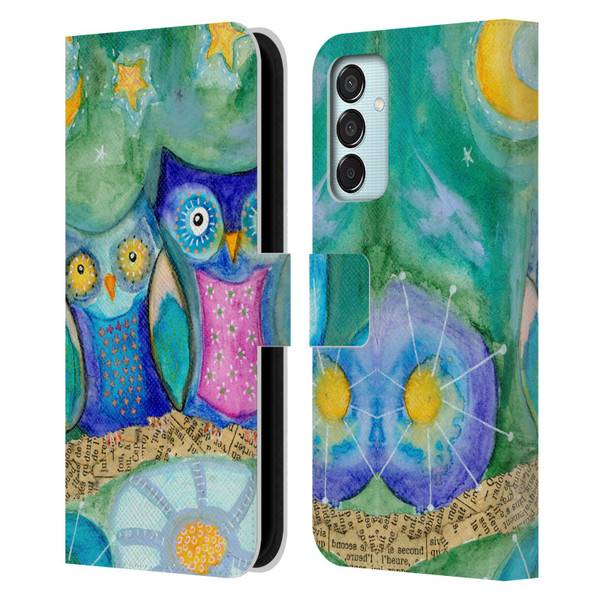 Wyanne Owl Wishing The Night Away Leather Book Wallet Case Cover For Samsung Galaxy M15/F15 5G