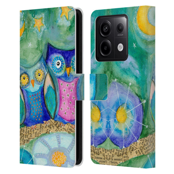 Wyanne Owl Wishing The Night Away Leather Book Wallet Case Cover For Xiaomi Redmi Note 13 Pro 5G