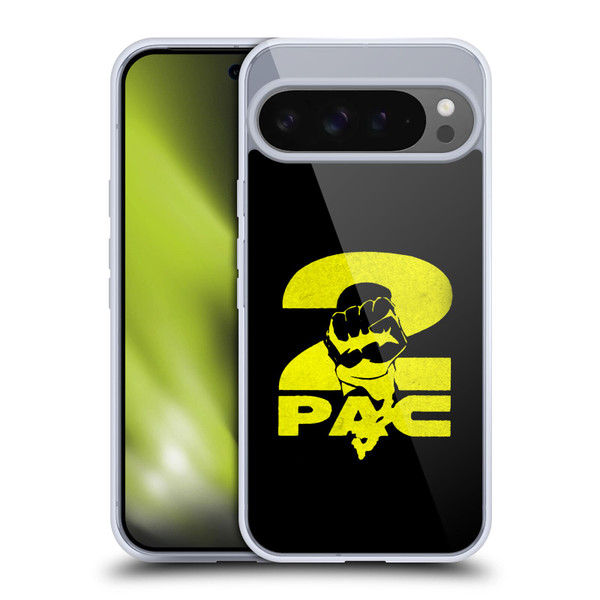 Tupac Shakur Logos Yellow Fist Soft Gel Case for Google Pixel 9 Pro XL