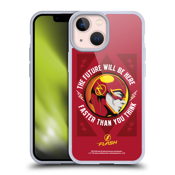 The Flash TV Series Graphics Barry Faster Soft Gel Case for Apple iPhone 13 Mini & MagSafe