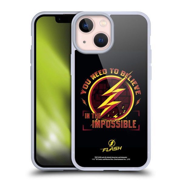 The Flash TV Series Graphics Believe Soft Gel Case for Apple iPhone 13 Mini & MagSafe