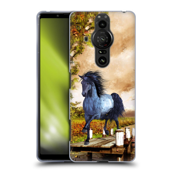 Simone Gatterwe Horses On The Lake Soft Gel Case for Sony Xperia Pro-I