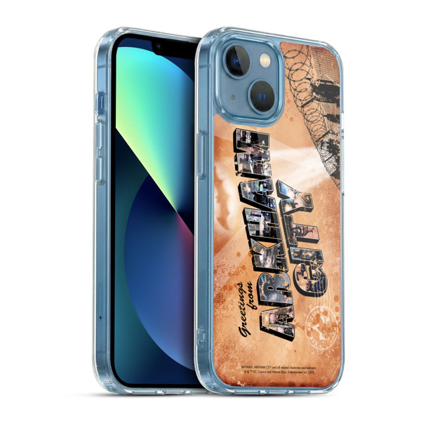 Batman Arkham City Graphics Postcard Soft Gel Case for Apple iPhone 13 Mini & MagSafe