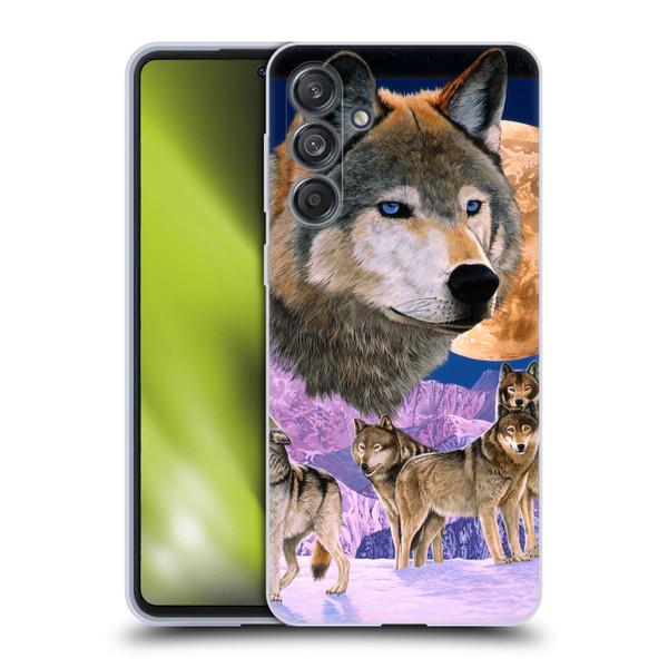 Graeme Stevenson Assorted Designs Wolves Soft Gel Case for Samsung Galaxy M55 5G