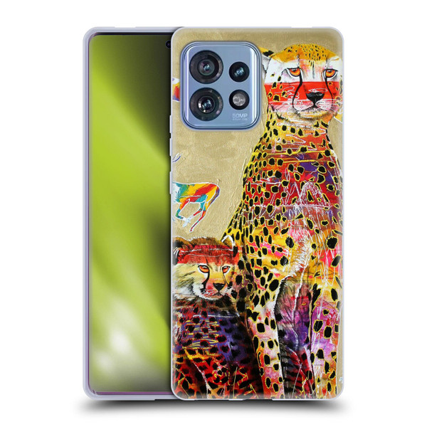Graeme Stevenson Colourful Wildlife Cheetah Soft Gel Case for Motorola Moto Edge 40 Pro