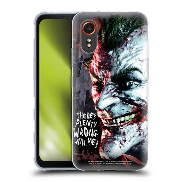 Batman Arkham City Graphics Joker Wrong With Me Soft Gel Case for Samsung Galaxy Xcover7 5G