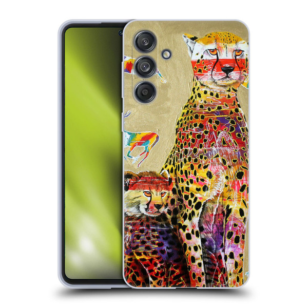 Graeme Stevenson Colourful Wildlife Cheetah Soft Gel Case for Samsung Galaxy M55 5G