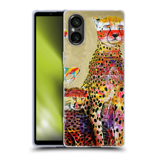 Graeme Stevenson Colourful Wildlife Cheetah Soft Gel Case for Sony Xperia 5 V 5G