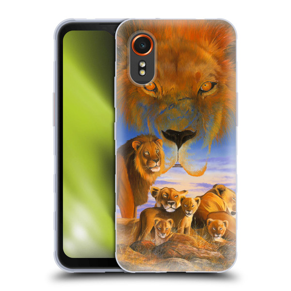 Graeme Stevenson Wildlife Lions Soft Gel Case for Samsung Galaxy Xcover7 5G