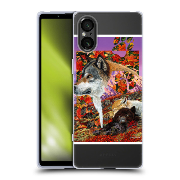 Graeme Stevenson Wildlife Wolves 4 Soft Gel Case for Sony Xperia 5 V 5G