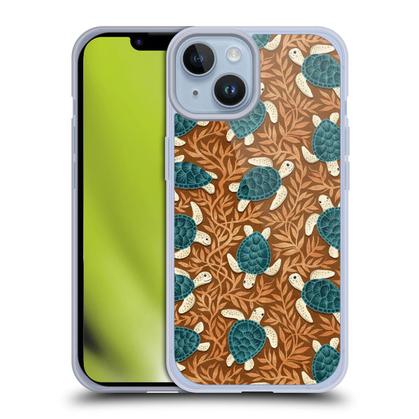 Micklyn Le Feuvre Flora And Fauna Tiny Turtle Treasures Soft Gel Case for Apple iPhone 14