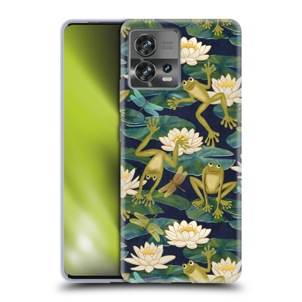 Micklyn Le Feuvre Flora And Fauna Frogs and Lilies Soft Gel Case for Motorola Moto Edge 30 Fusion