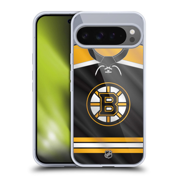 NHL Boston Bruins Jersey Soft Gel Case for Google Pixel 9 Pro XL