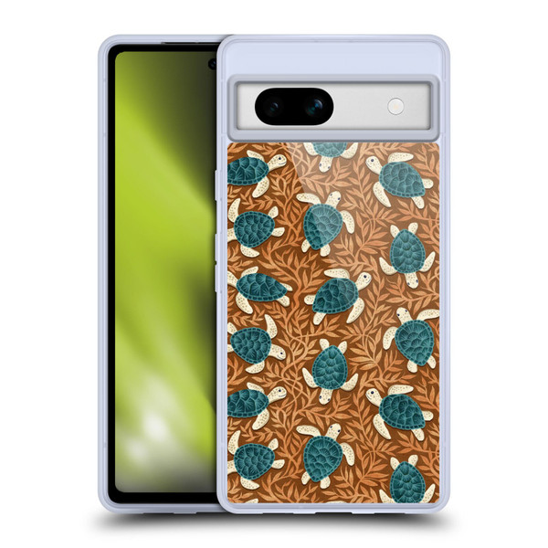 Micklyn Le Feuvre Flora And Fauna Tiny Turtle Treasures Soft Gel Case for Google Pixel 7a