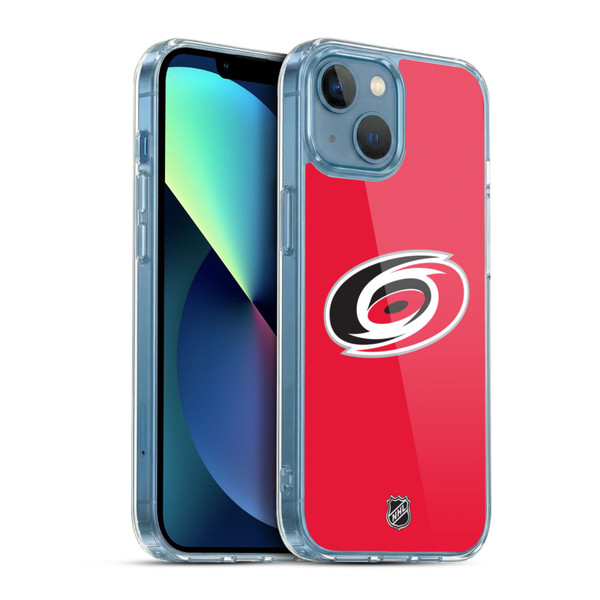 NHL Carolina Hurricanes Plain Soft Gel Case for Apple iPhone 13 Mini