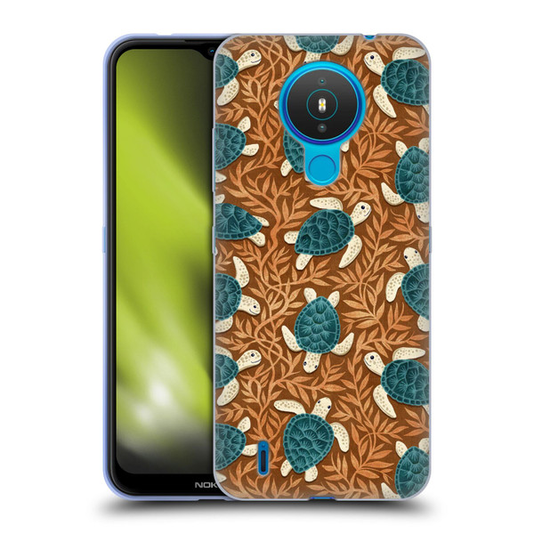 Micklyn Le Feuvre Flora And Fauna Tiny Turtle Treasures Soft Gel Case for Nokia 1.4