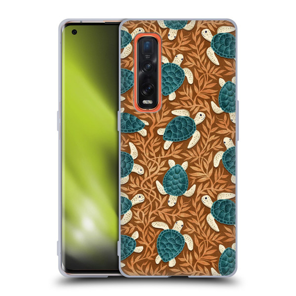 Micklyn Le Feuvre Flora And Fauna Tiny Turtle Treasures Soft Gel Case for OPPO Find X2 Pro 5G
