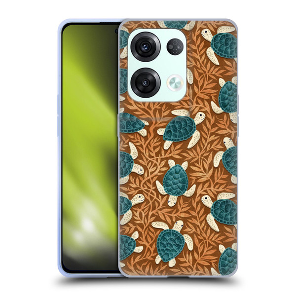 Micklyn Le Feuvre Flora And Fauna Tiny Turtle Treasures Soft Gel Case for OPPO Reno8 Pro