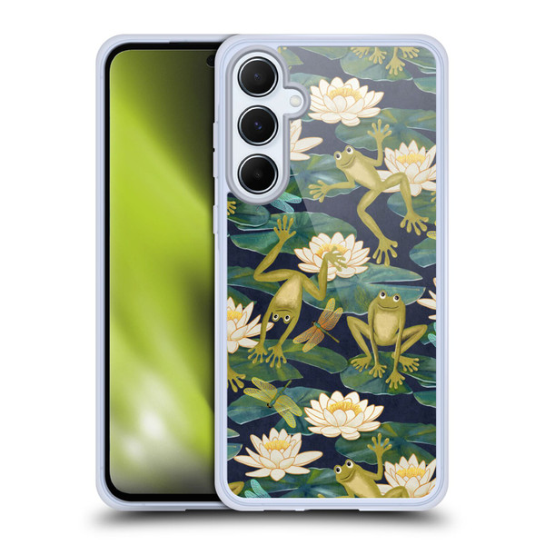 Micklyn Le Feuvre Flora And Fauna Frogs and Lilies Soft Gel Case for Samsung Galaxy A55 5G
