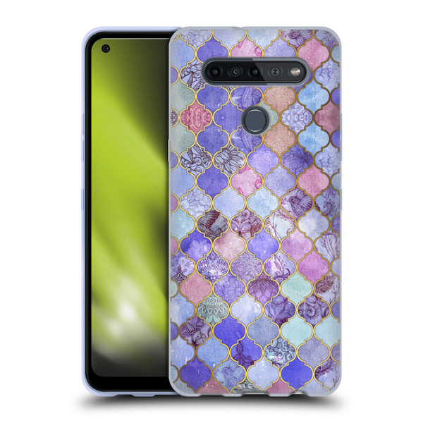 Micklyn Le Feuvre Moroccan Decorative Purple Soft Gel Case for LG K51S