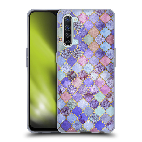 Micklyn Le Feuvre Moroccan Decorative Purple Soft Gel Case for OPPO Find X2 Lite 5G