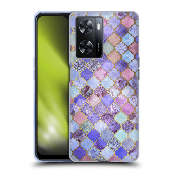 Micklyn Le Feuvre Moroccan Decorative Purple Soft Gel Case for OPPO A57s