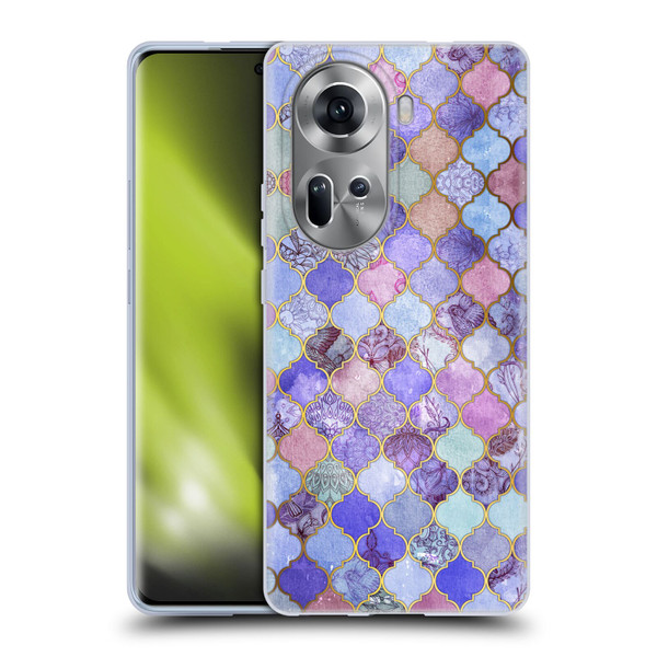Micklyn Le Feuvre Moroccan Decorative Purple Soft Gel Case for OPPO Reno11