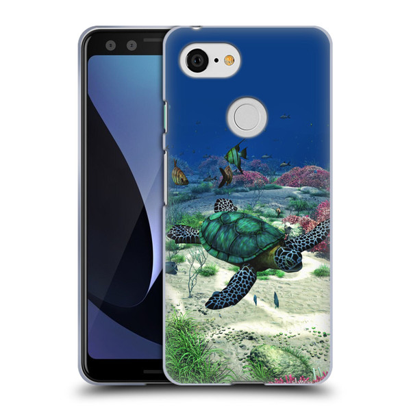 Simone Gatterwe Life In Sea Turtle Soft Gel Case for Google Pixel 3
