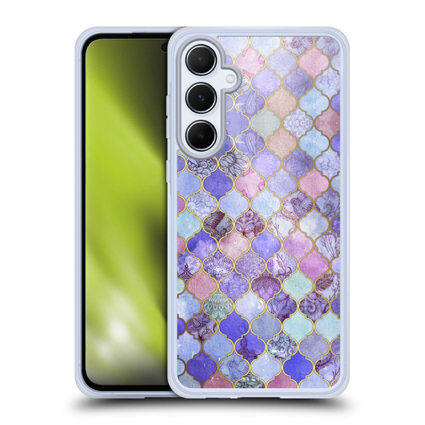 Micklyn Le Feuvre Moroccan Decorative Purple Soft Gel Case for Samsung Galaxy A55 5G
