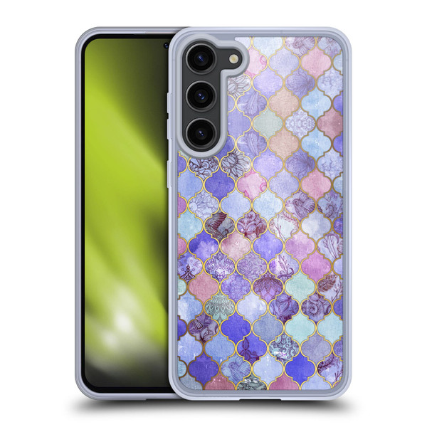 Micklyn Le Feuvre Moroccan Decorative Purple Soft Gel Case for Samsung Galaxy S23+ 5G