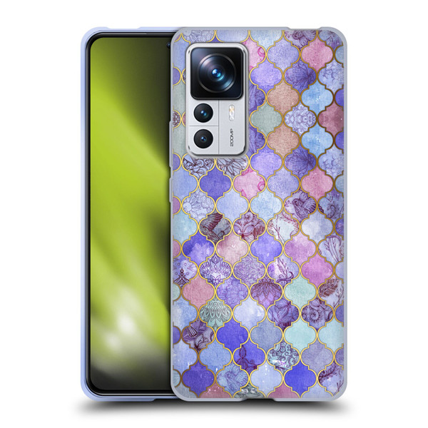 Micklyn Le Feuvre Moroccan Decorative Purple Soft Gel Case for Xiaomi 12T Pro
