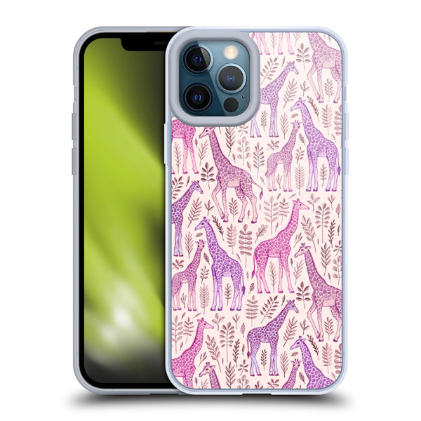 Micklyn Le Feuvre Wildlife Pink Giraffes Soft Gel Case for Apple iPhone 12 Pro Max