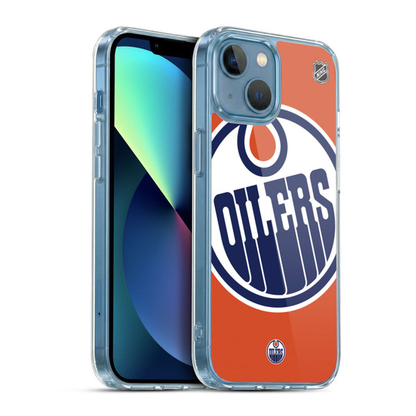NHL Edmonton Oilers Oversized Soft Gel Case for Apple iPhone 13 Mini & MagSafe