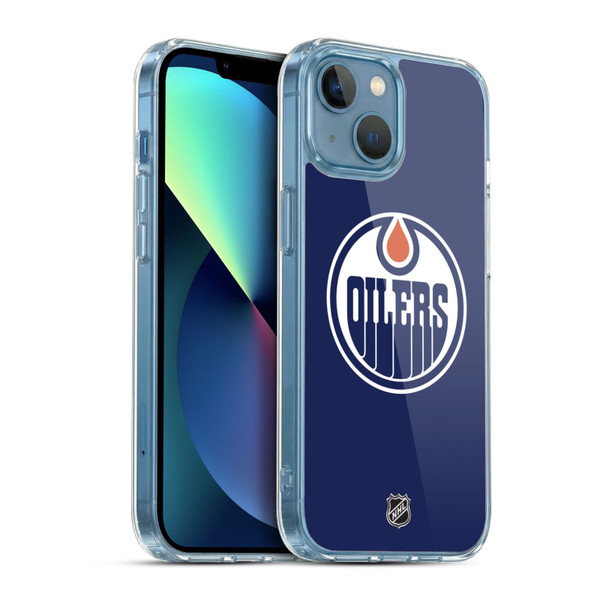 NHL Edmonton Oilers Plain Soft Gel Case for Apple iPhone 13 Mini & MagSafe