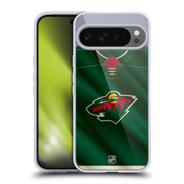 NHL Minnesota Wild Jersey Soft Gel Case for Google Pixel 9 Pro XL