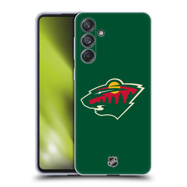 NHL Minnesota Wild Plain Soft Gel Case for Samsung Galaxy M55 5G
